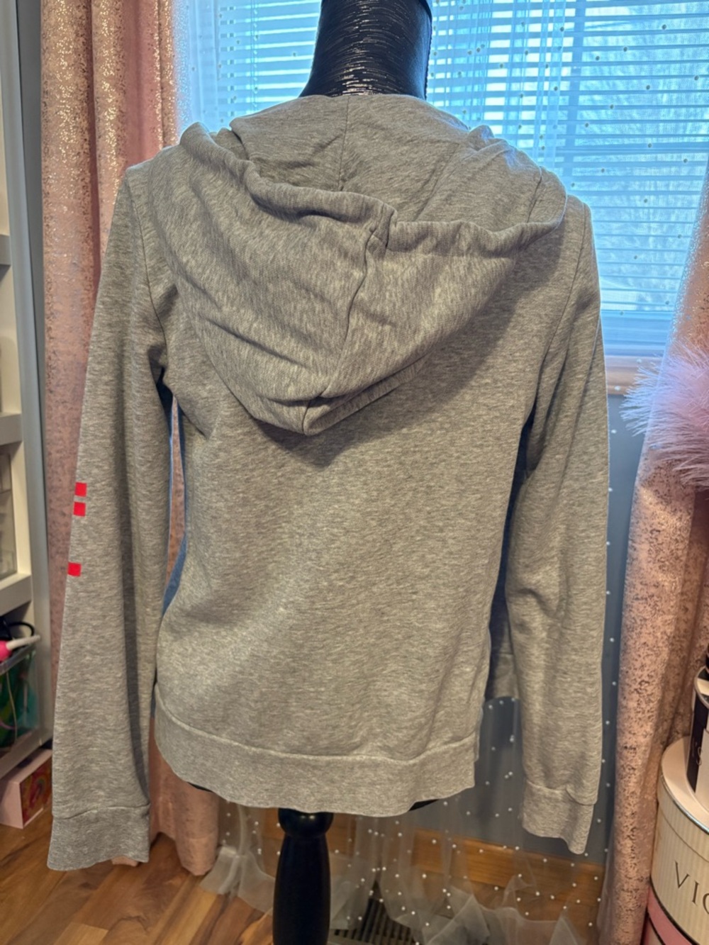 Gray Zip-Up Hoodie Jacket - Picture 3 of 3
